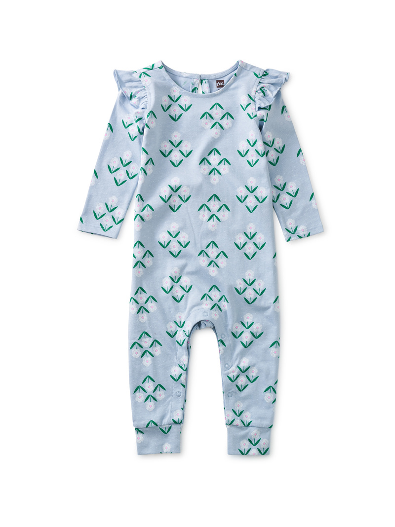 Ruffle Shoulder Baby Romper
