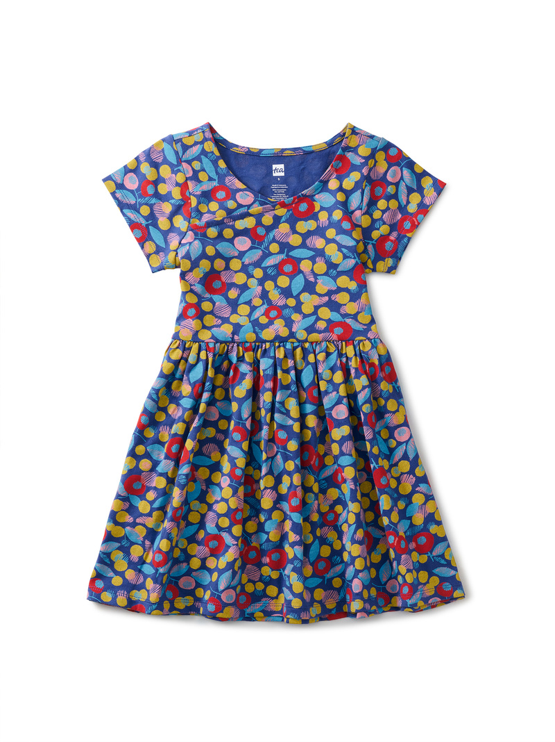 Short Sleeve Wrap Neck Dress