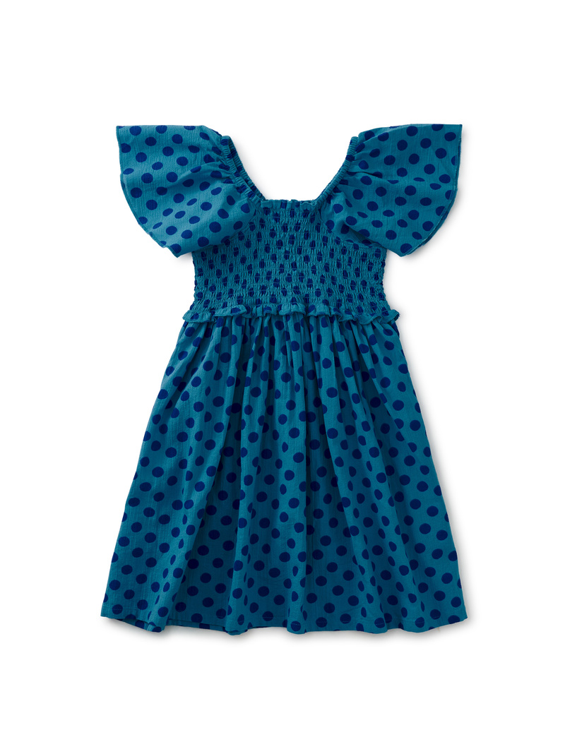 Flutter Sleeve Smocked Dress