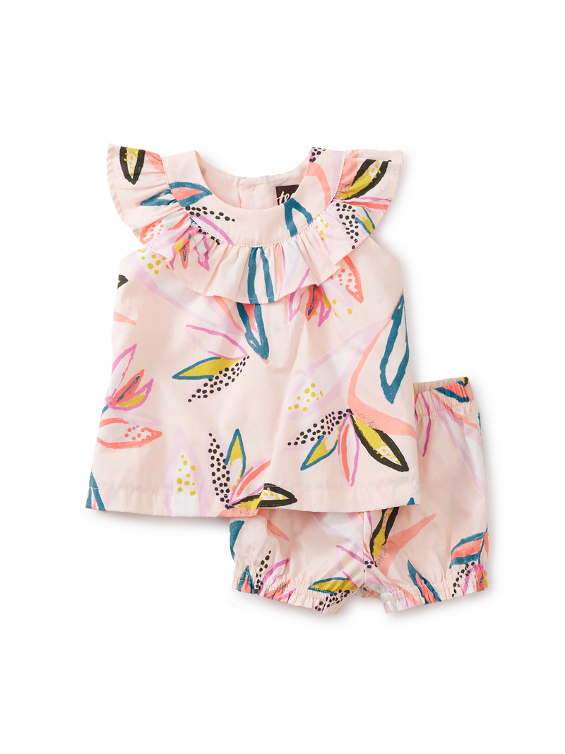 Ruffle Neck Baby Set