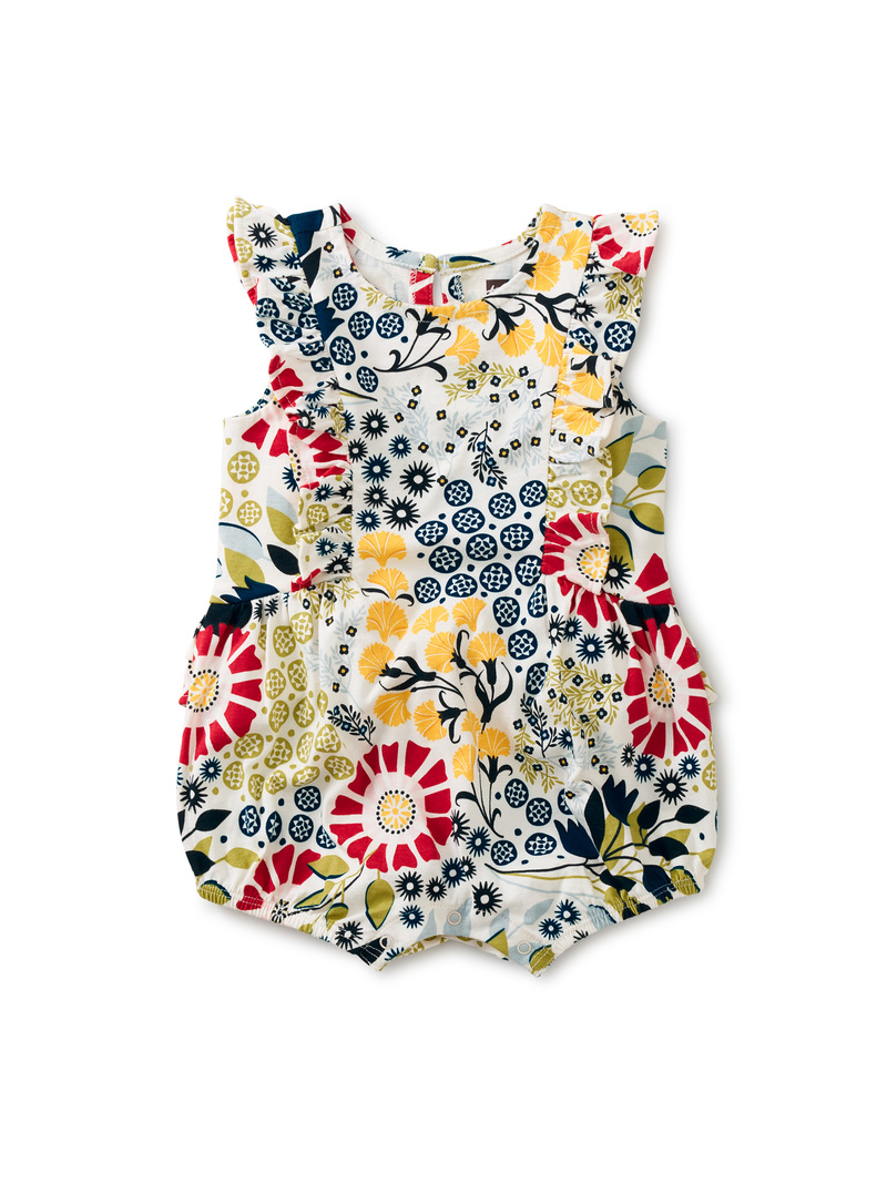 Ruffle Shoulder Baby Romper