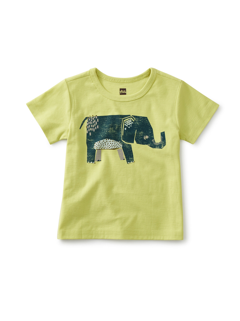 Patchwork Elephant Baby Tee