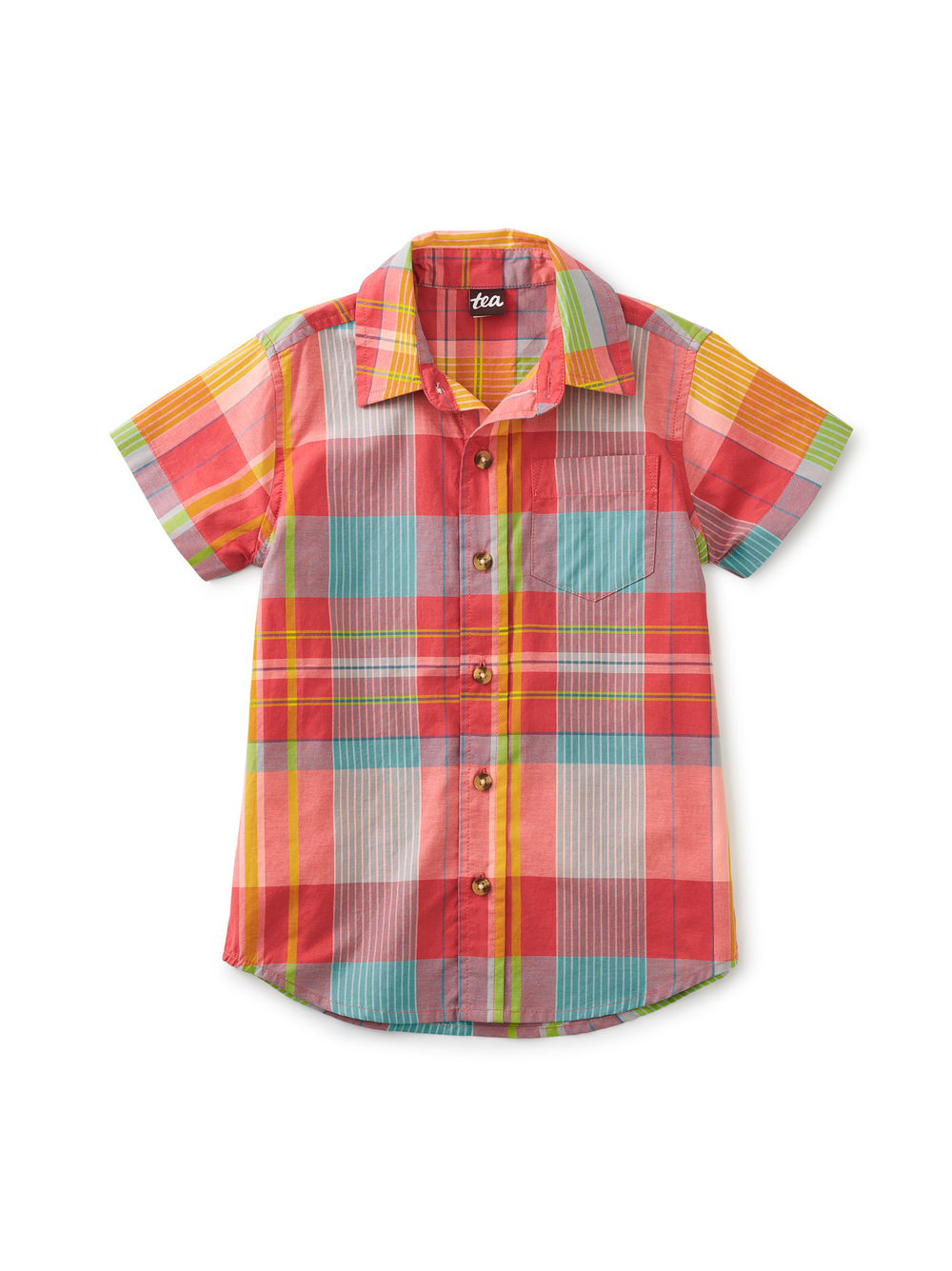Plaid Button Up Woven Shirt