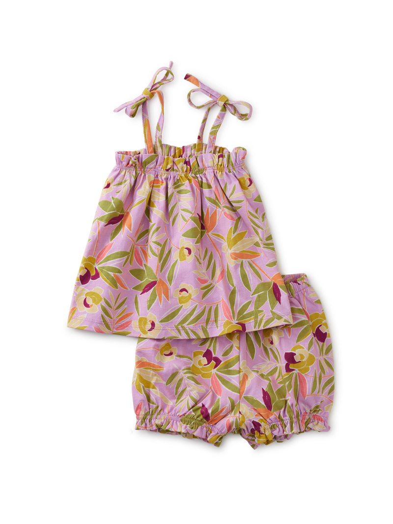 Tie Shoulder Strap Baby Set