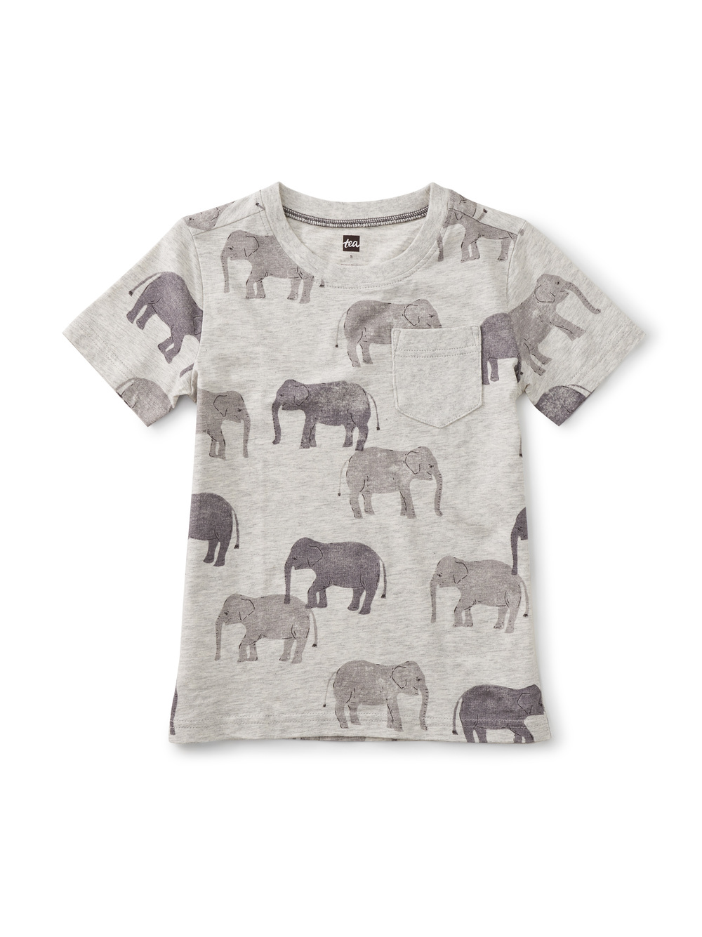 Elephant Printed Pocket Tee