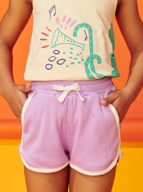 GIRL African Violet Piped Gym Shorts SHORT Tea Collection