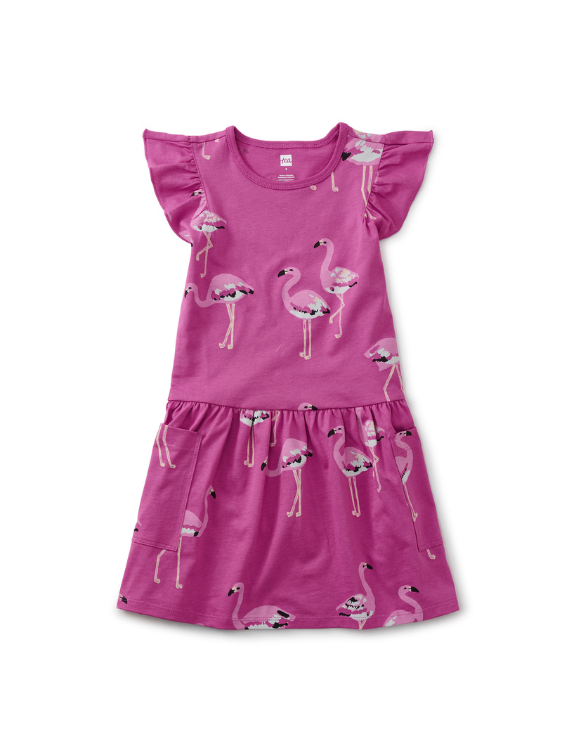 Flutter Sleeve Pocket Dress