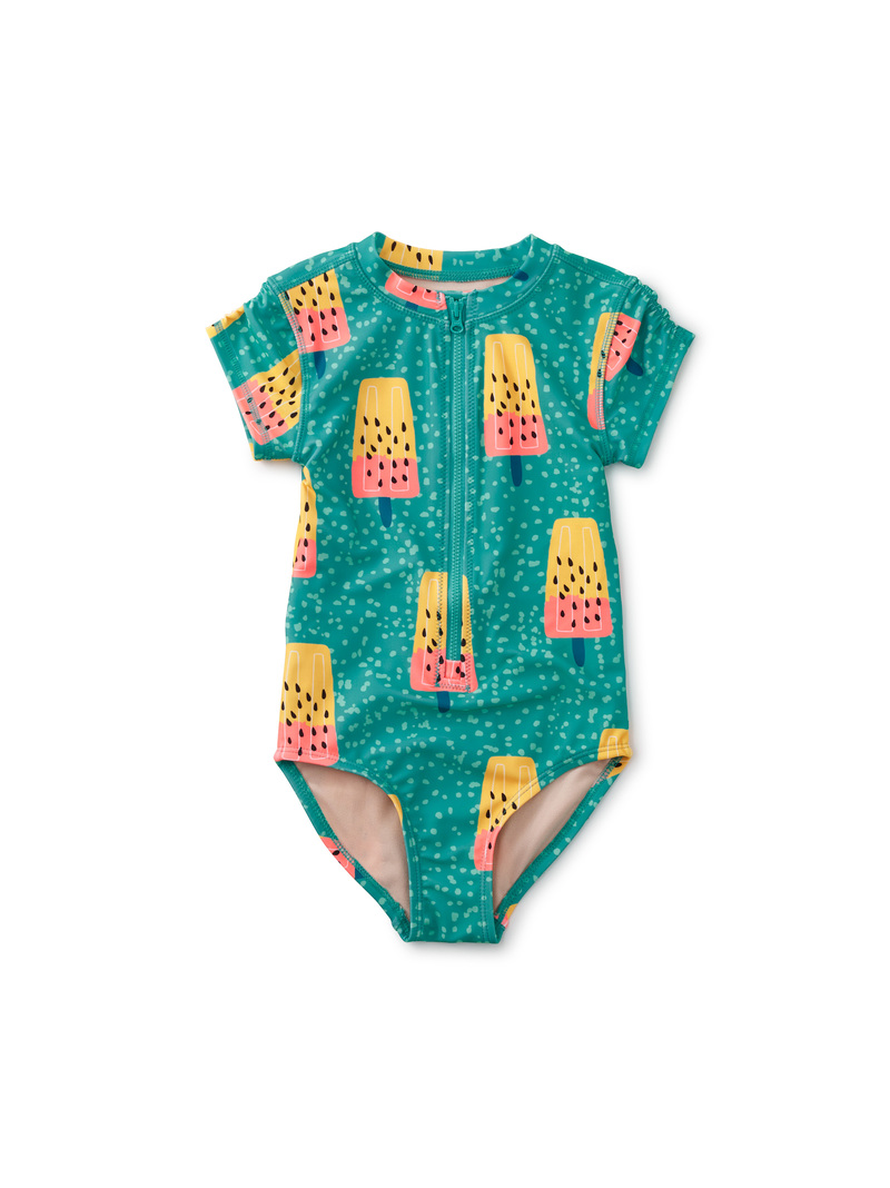 Rash Guard One-Piece Swimsuit