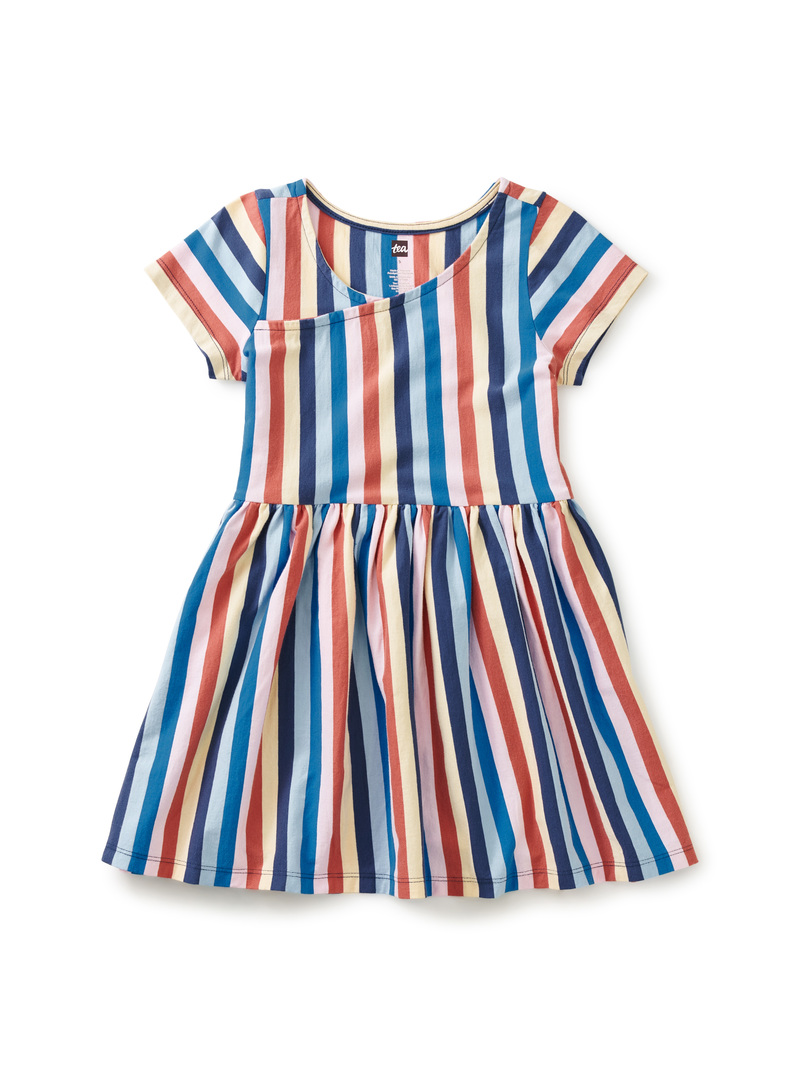 Short Sleeve Wrap Neck Dress