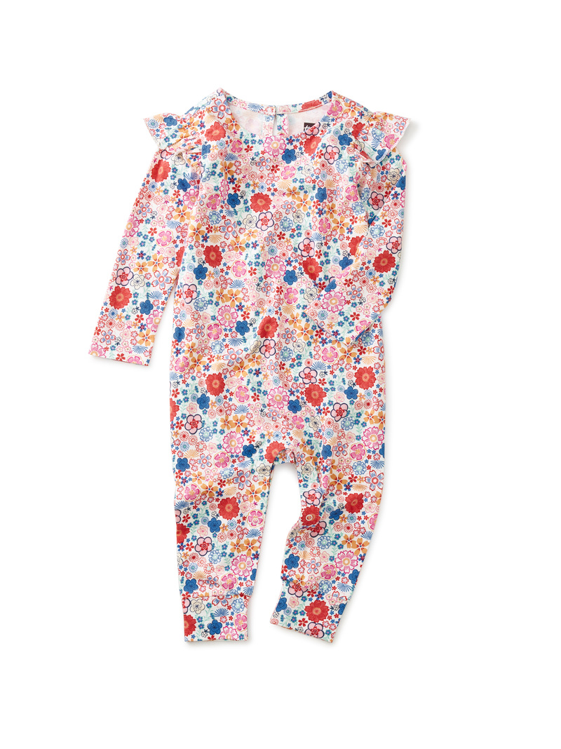 Ruffle Shoulder Baby Romper