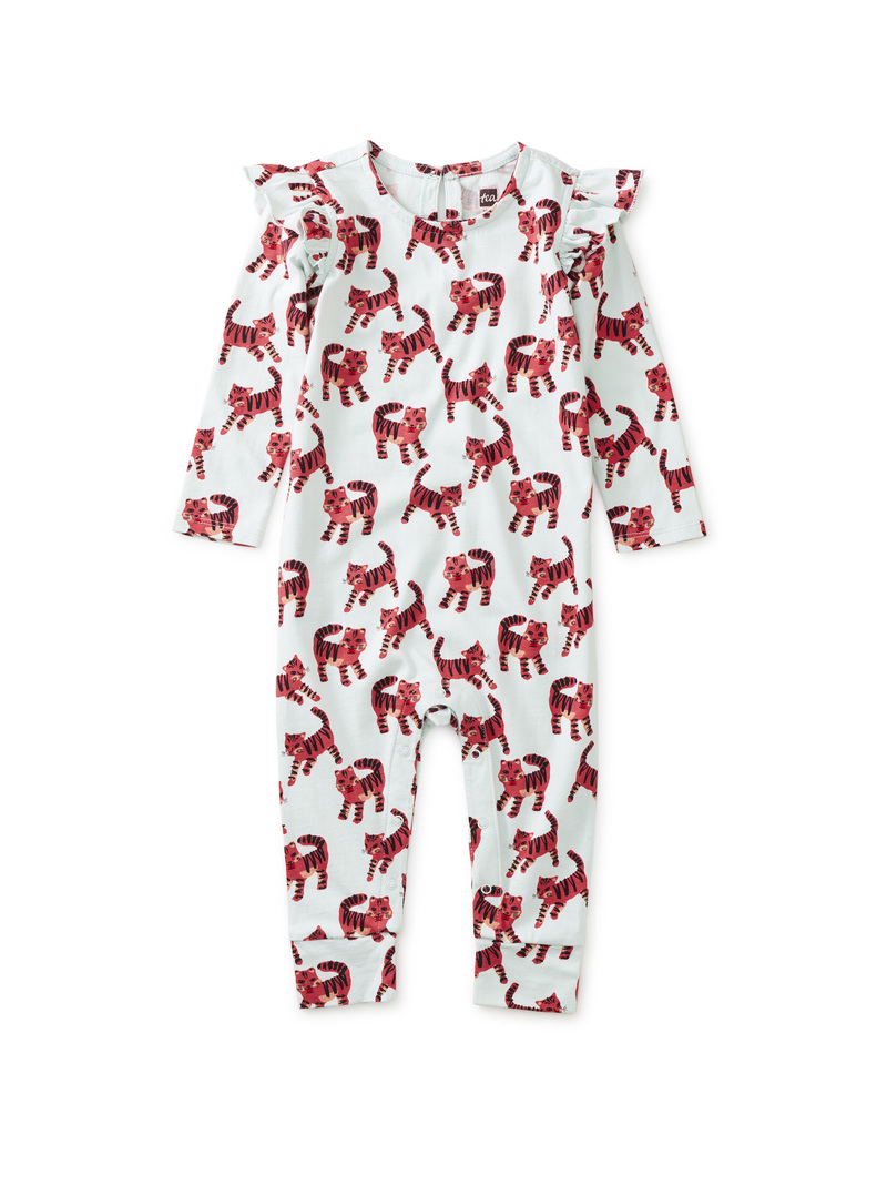 Ruffle Shoulder Baby Romper
