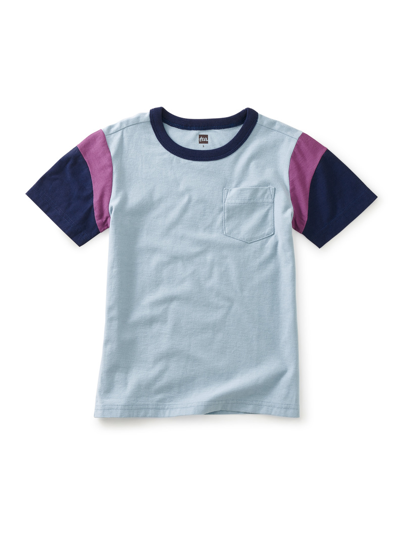 Color Block Sleeve Pocket Tee