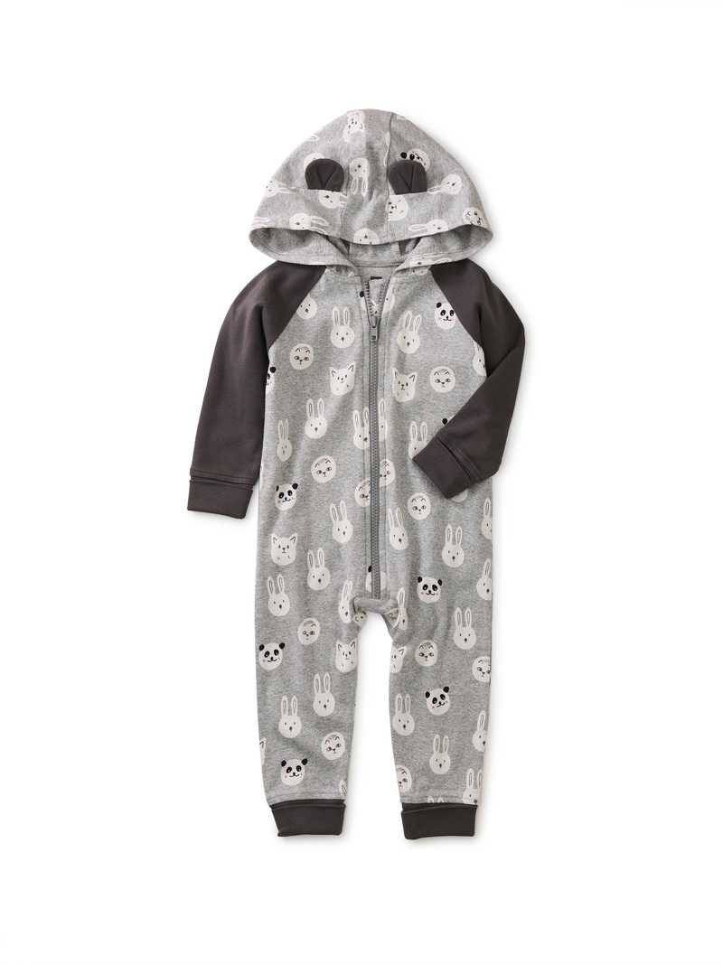 Panda Ears Hooded Baby Romper