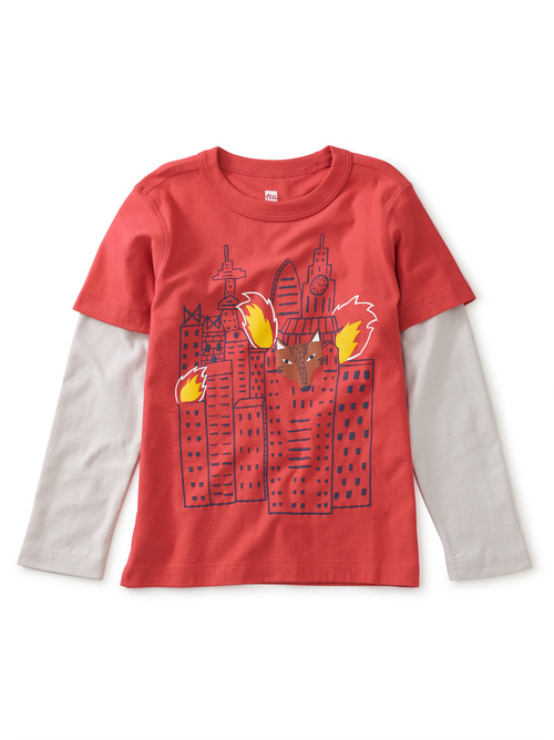 Fierce Fox Layered Graphic Tee