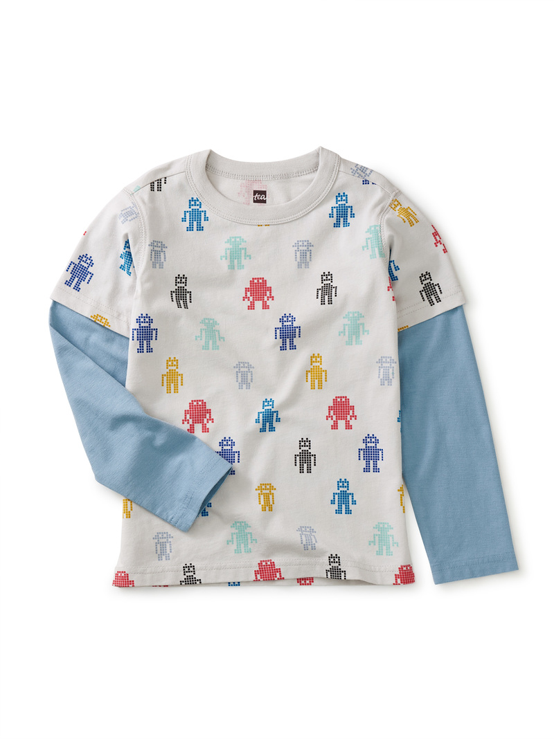 Printed Layered Sleeve Tee