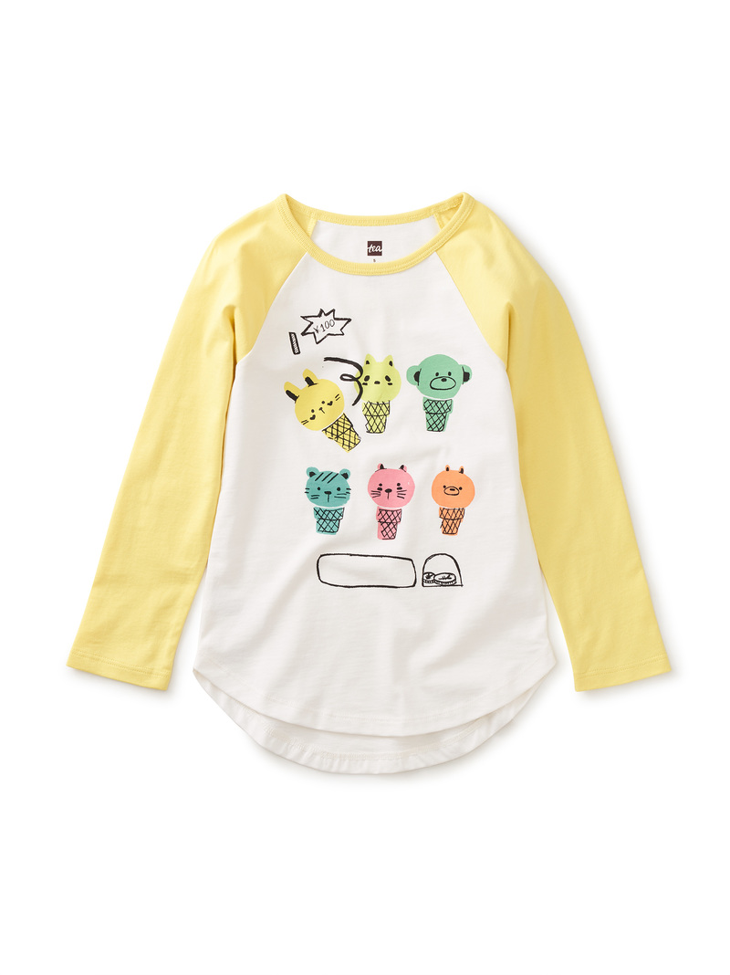Ice Cream Raglan Graphic Tee