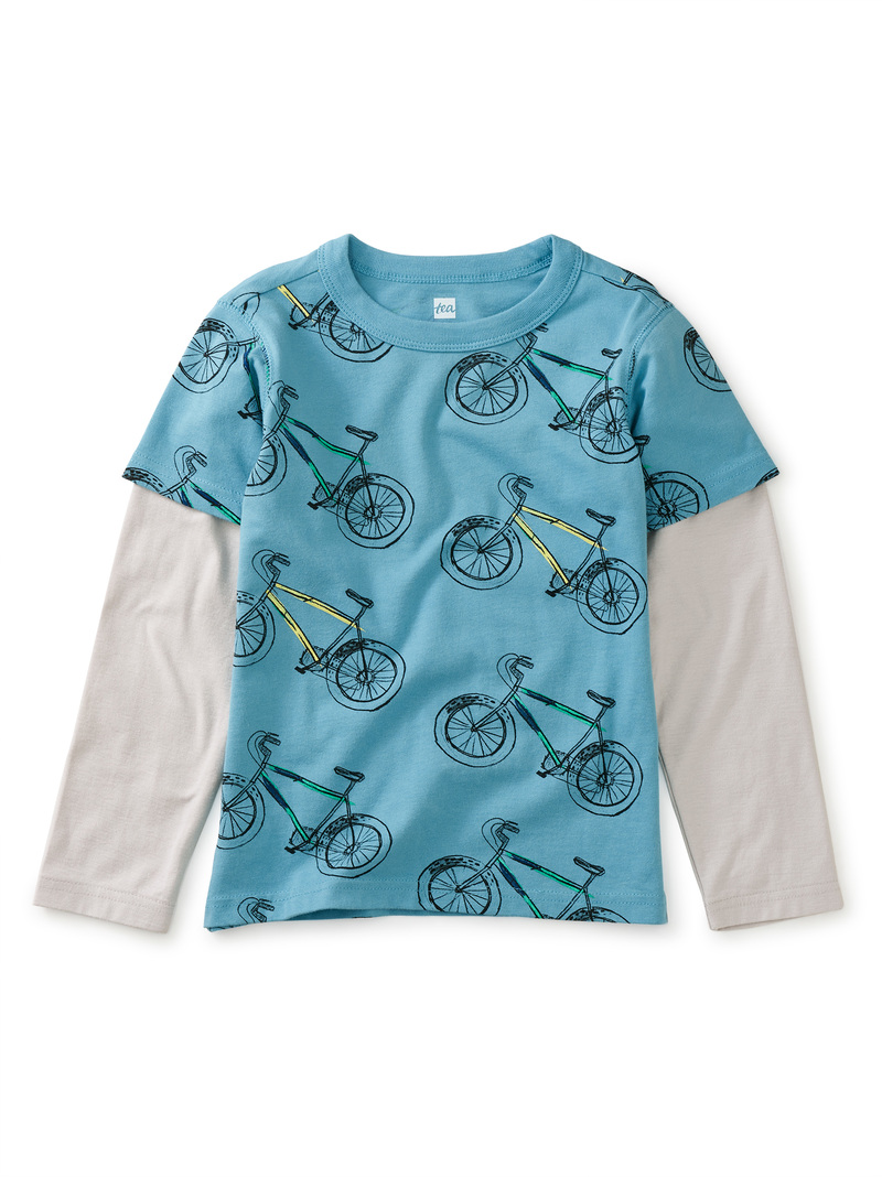 Printed Layered Sleeve Tee