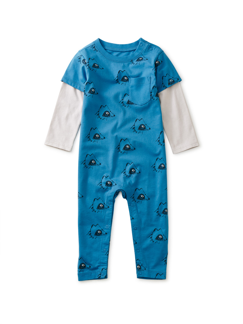 Layered Sleeve Baby Romper