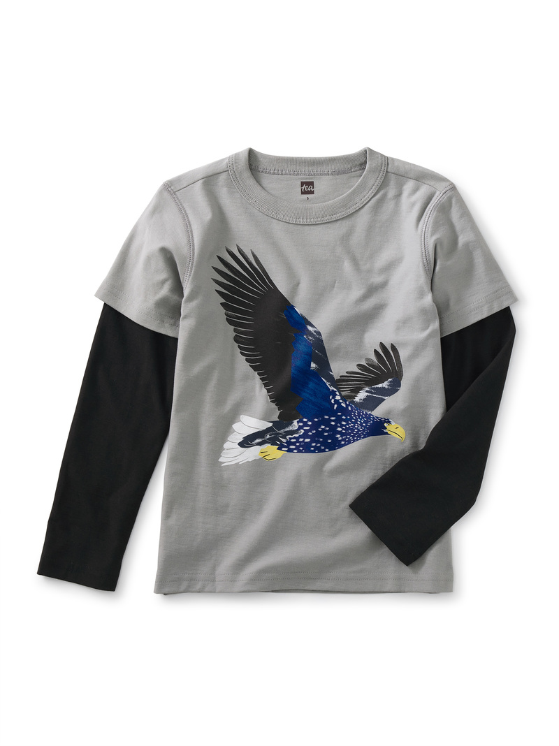 Blue Hawk Layered Graphic Tee