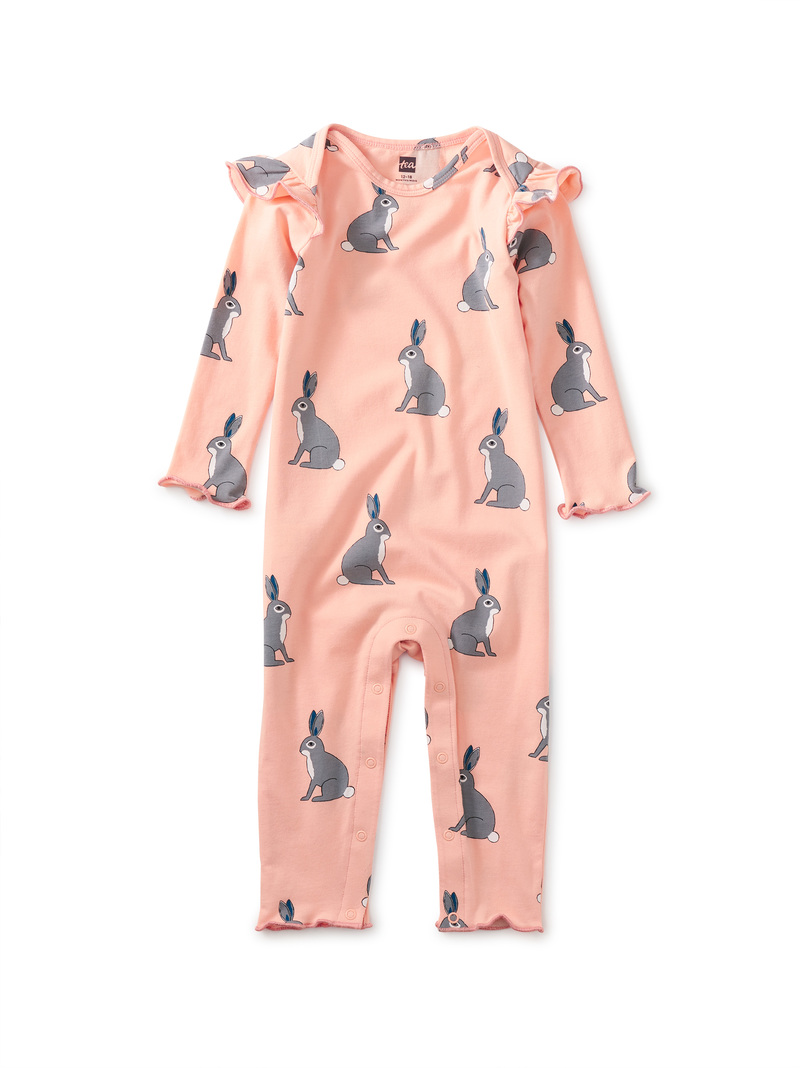 Ruffle Shoulder Baby Romper