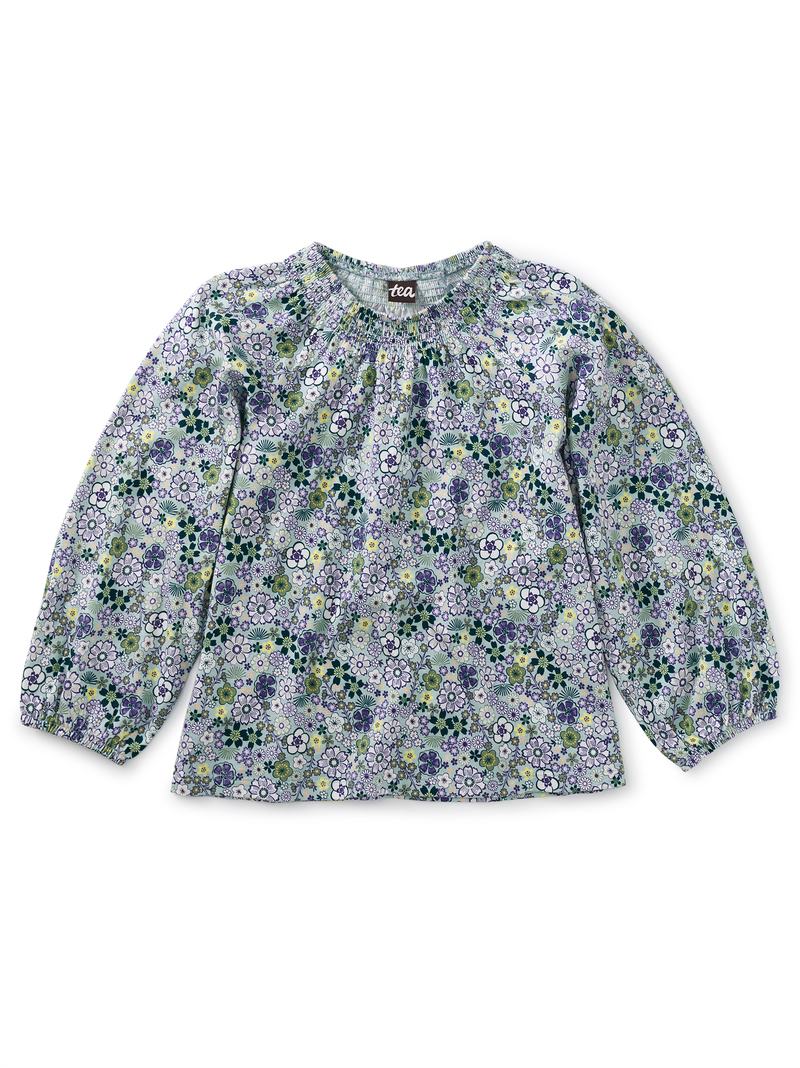 Smocked Floral Top
