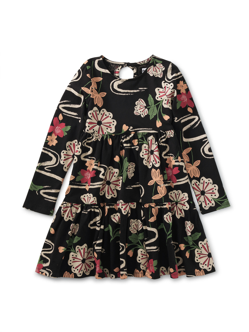 Long Sleeve Tiered Skirted Dre