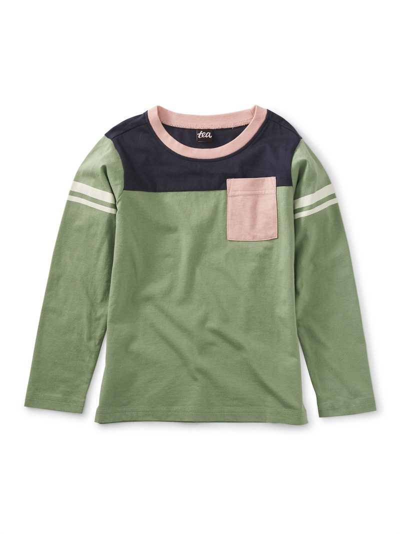 Sporty Long Sleeve Pocket Tee