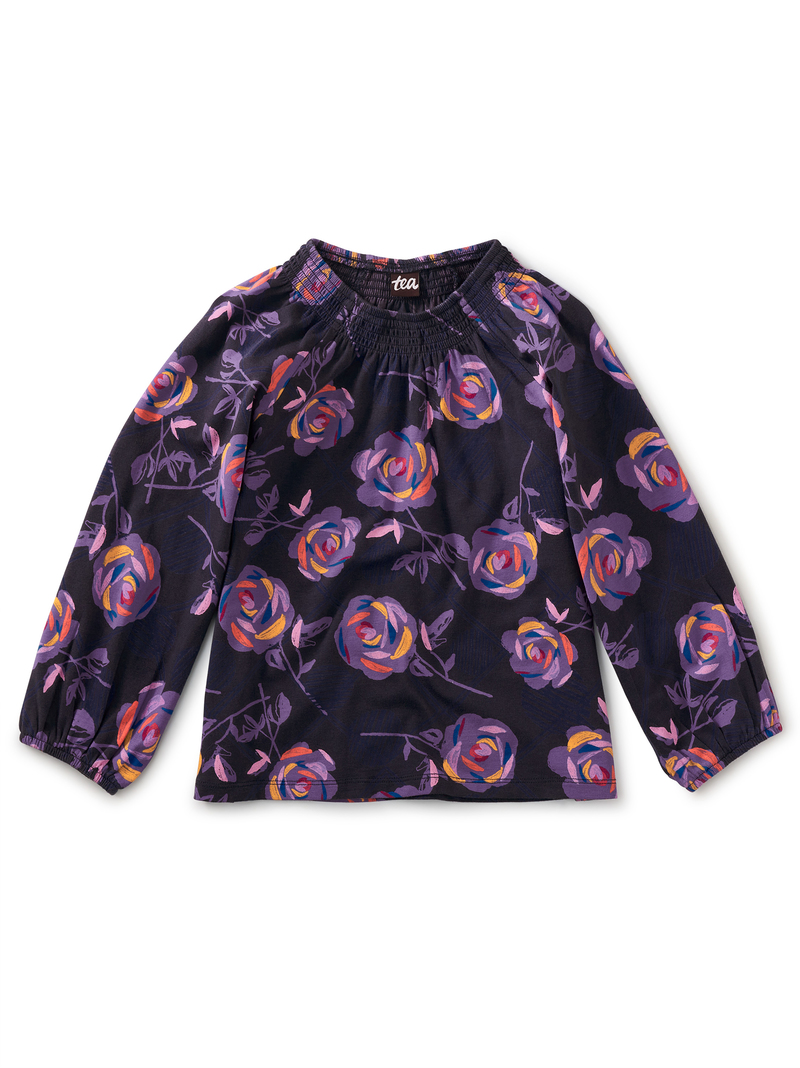 Smocked Floral Top