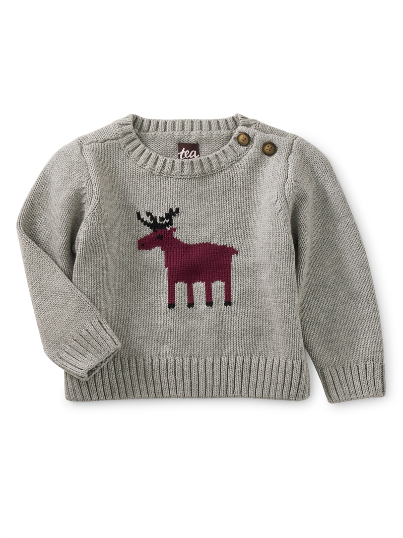 Moose Baby Sweater