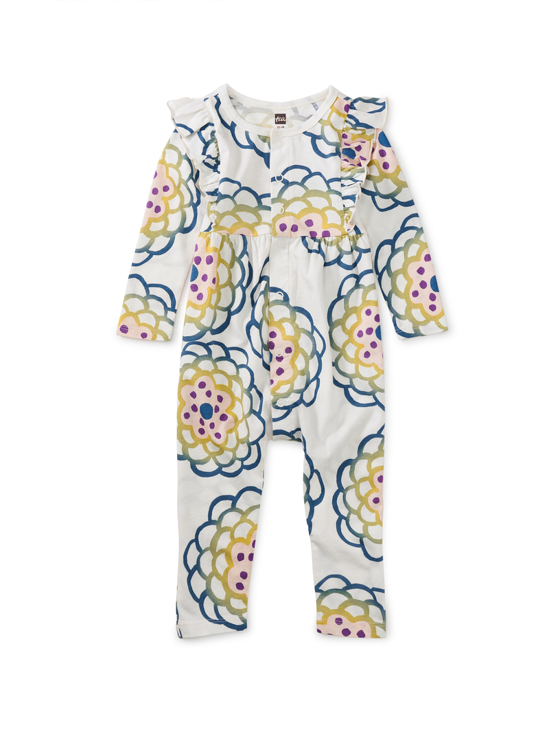 Snap Front Ruffle Baby Romper