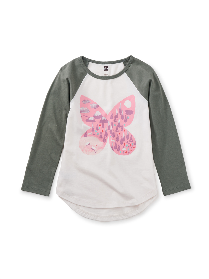 Butterfly Raglan Graphic Tee