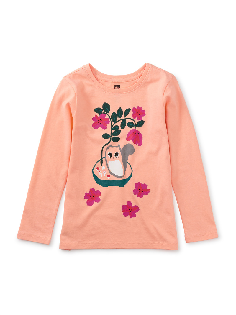 Flower Squirrel Graphic Tee