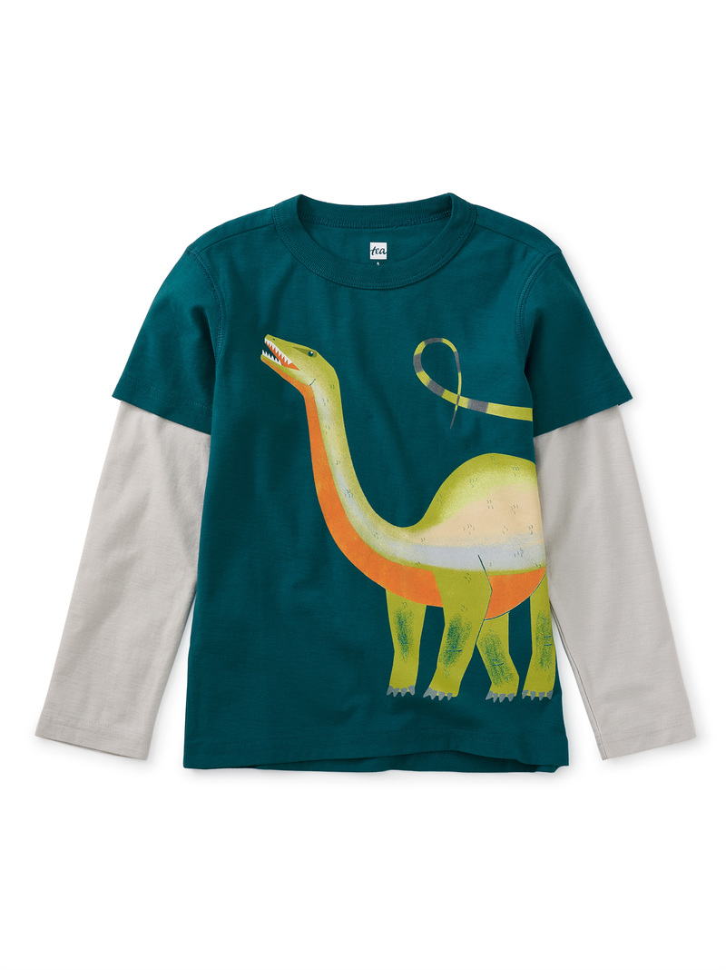 Brontosaurus Layerd Graphic Tee