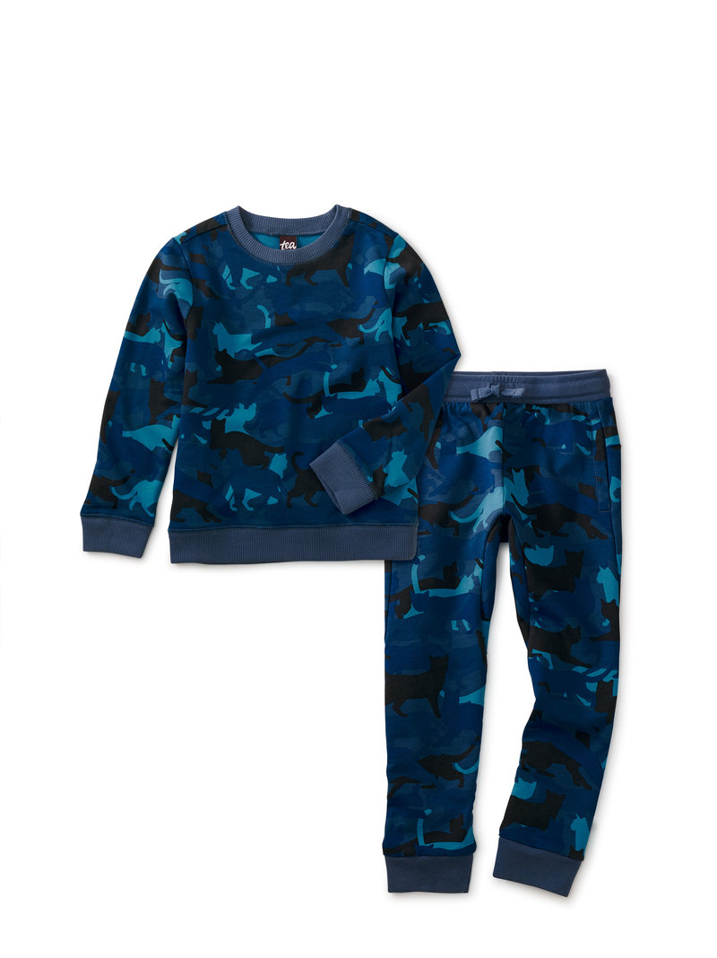 Cat Camo Popover & Good Sport Joggers Set