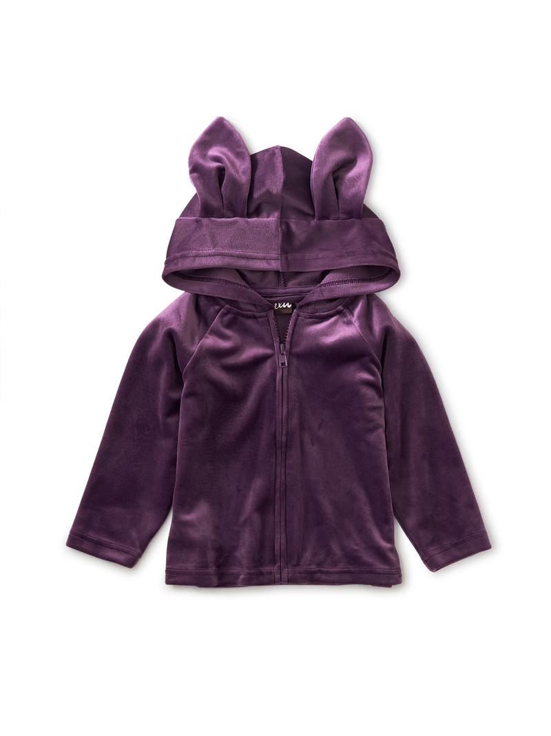 Bunny Ears Velour Baby Hoodie