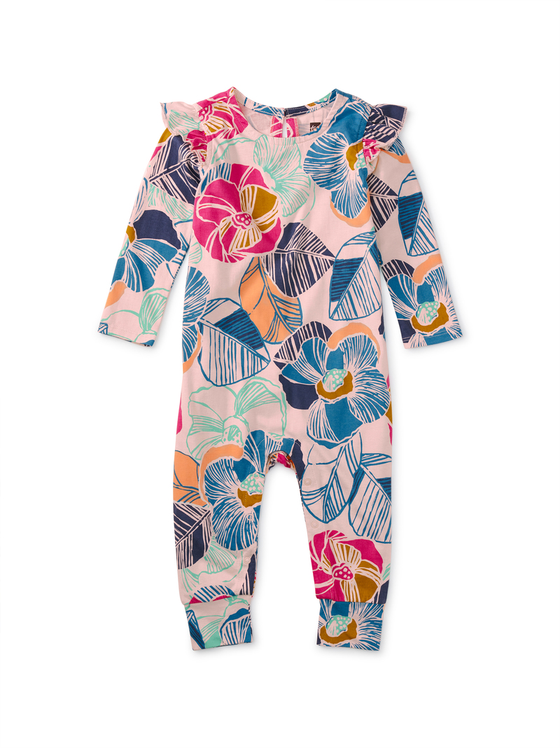 Ruffle Shoulder Baby Romper