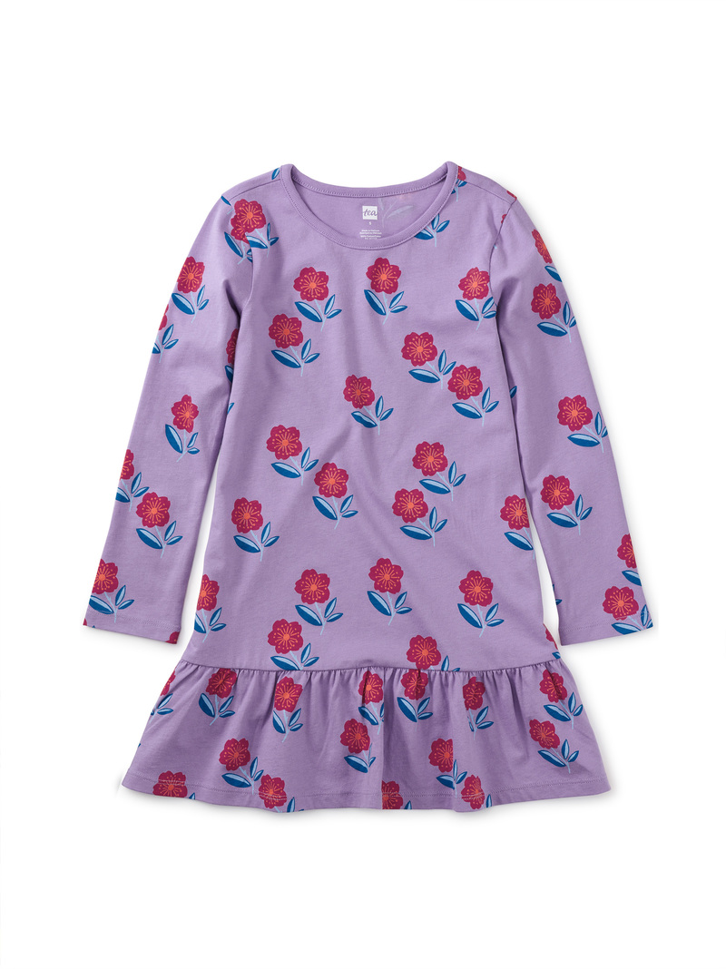 Long Sleeve Ruffle Hem Dress