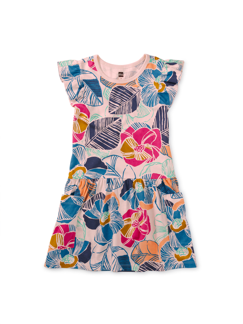 Flutter Sleeve Pocket Dress