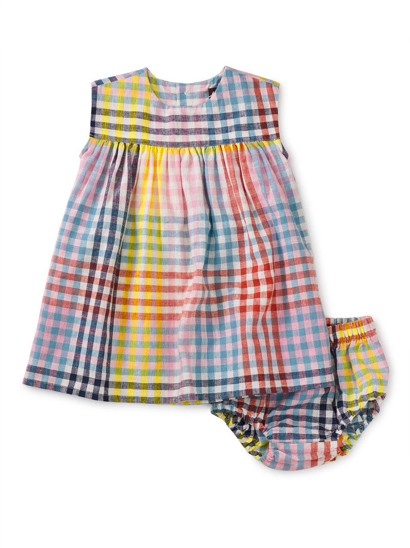 Plaid Empire Baby Dress Set