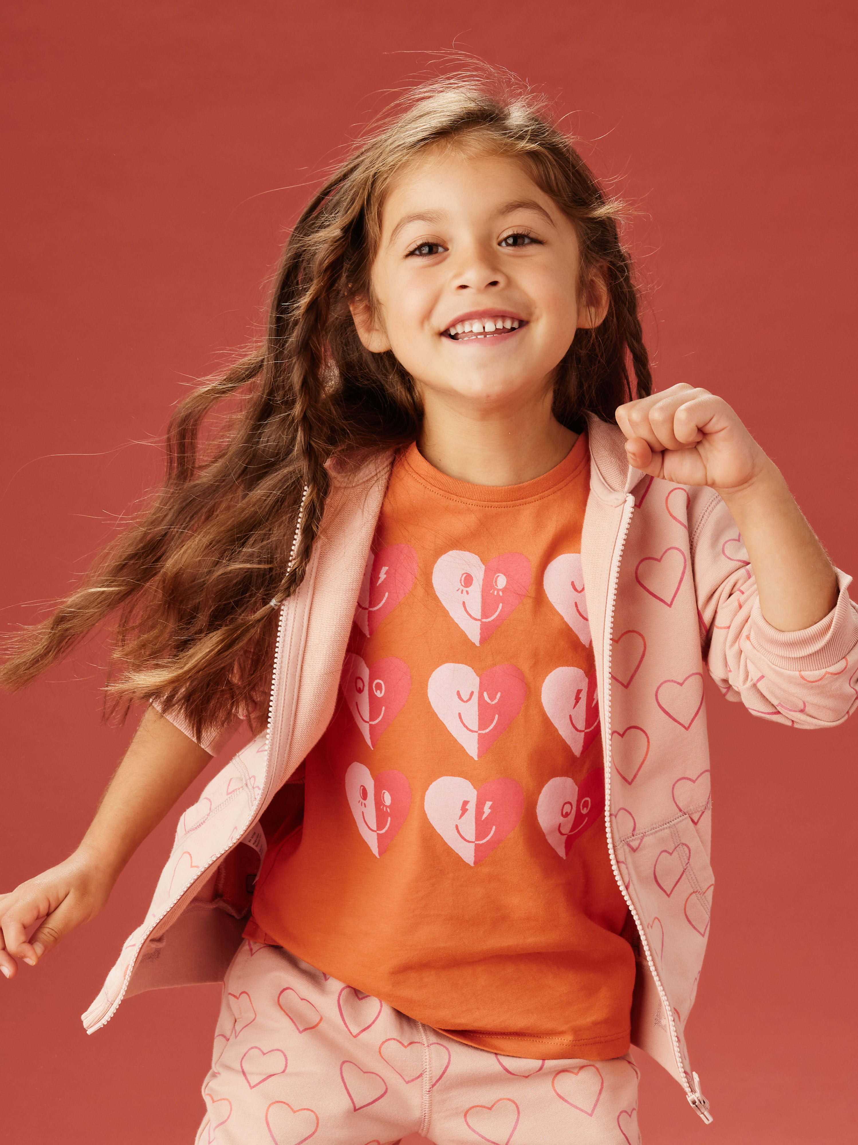 Happy Hearts Graphic Tee Tea Collection