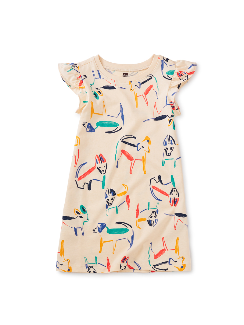 Tulip Sleeve Mini Dress