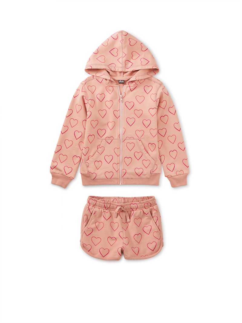 Going Places Hoodie & Track Shorts Set