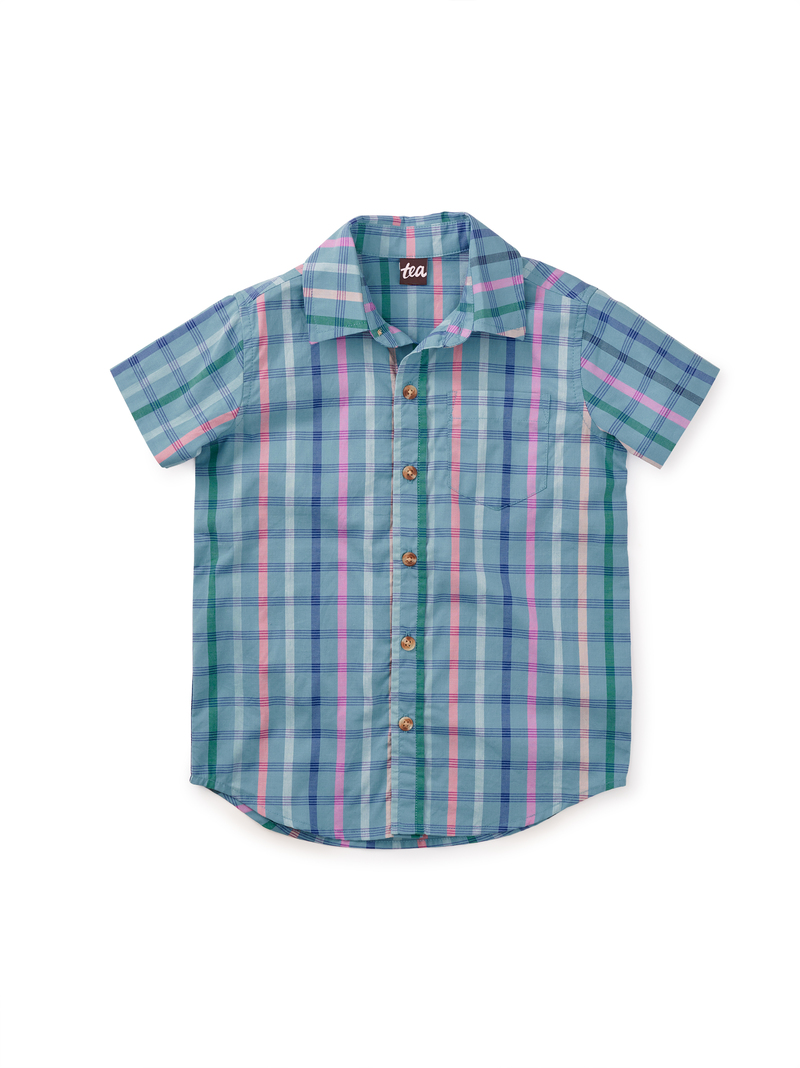 Plaid Button Up Woven Shirt