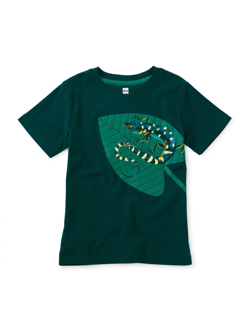 Lizard on a Leaf Graphic Tee