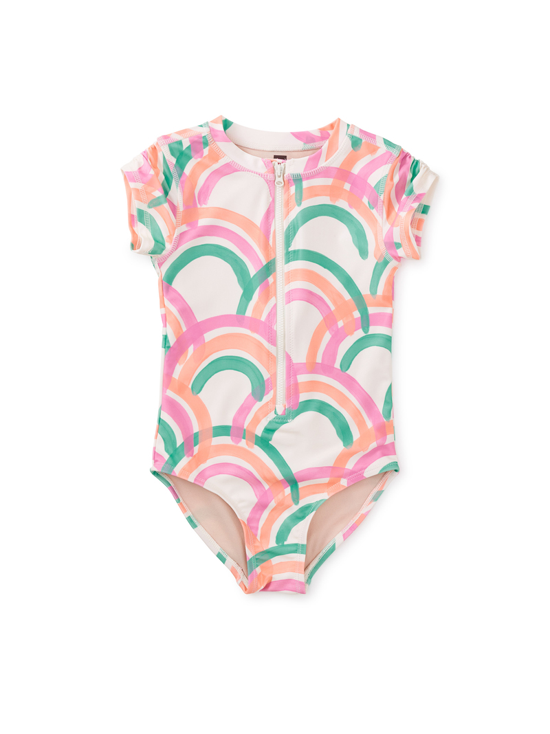 Rash Guard One-Piece Swimsuit