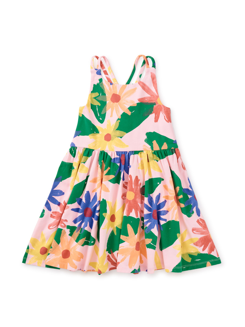 Strappy Back Skirted Dress