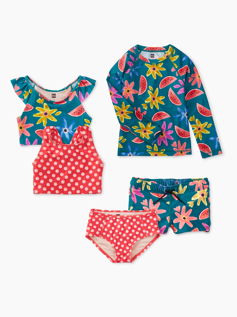 Watermelon & Dots 5-Piece Swim Set