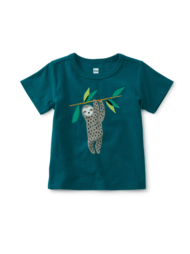 Hangin' Sloth Baby Graphic Tee