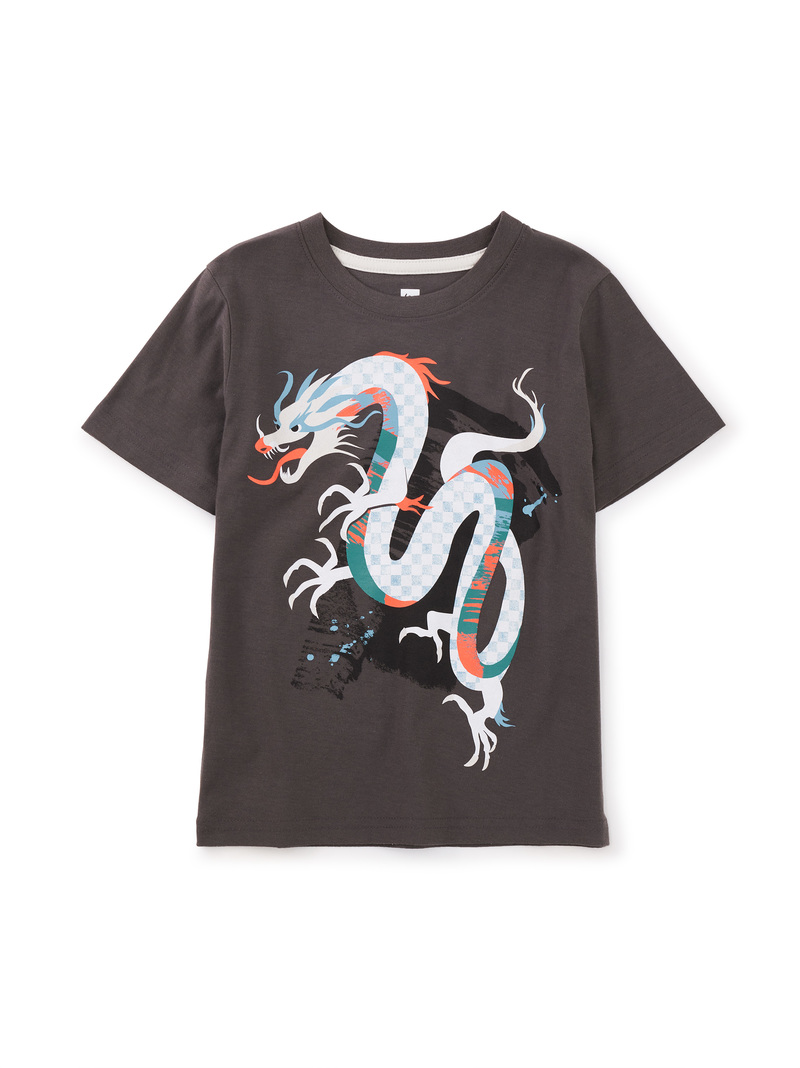 Checkered Dragon Graphic Tee