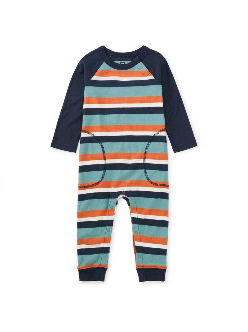 Striped Raglan Romper